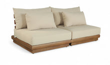 Load image into Gallery viewer, Mirella - 2 Piece Water Resistant Fabric 74" Upholstered Outdoor Patio Modular Armless Loveseat
