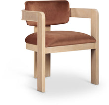 Load image into Gallery viewer, Sacha - Velvet Dining Chair With Natural Base (Set of 2)
