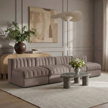 Load image into Gallery viewer, Rummi - Armless Velvet Performance Fabric Upholstered 4 Piece Modular Sofa
