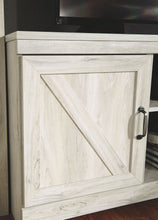Load image into Gallery viewer, Bellaby - 63" TV Stand With Faux Firebrick Fireplace Insert - Whitewash
