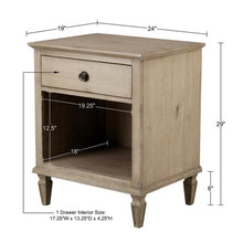 Load image into Gallery viewer, Victoria - Nightstand With Open Storage
