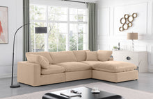 Load image into Gallery viewer, Comfy - 4 Piece Velvet Modular Sectional With Chaise
