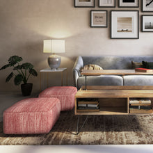 Load image into Gallery viewer, Nate - Handcrafted Square Pouf
