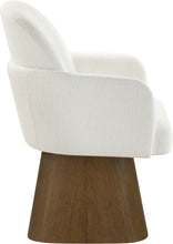 Load image into Gallery viewer, Marlowe - Linen Textured Fabric Upholstered Swivel Dining Arm Chair - Stained Brown
