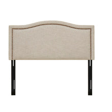 Load image into Gallery viewer, Elegant Panel Headboard With Copper Nailheads And Adjustable Metal Legs
