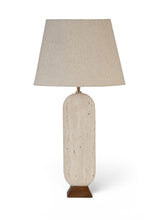 Load image into Gallery viewer, Solis - Genuine Marble And Mango Wood Base With Linen Textured Fabric Shade Table Lamp
