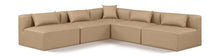 Load image into Gallery viewer, Cube - 5 Piece Modular Corner Armless Sectional - Tan
