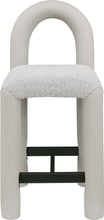 Load image into Gallery viewer, Amari - Vegan Leather and Boucle Fabric Stool
