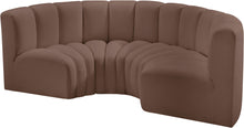Load image into Gallery viewer, Arc - Faux Leather 4 Piece U-Shaped Modular Sofa
