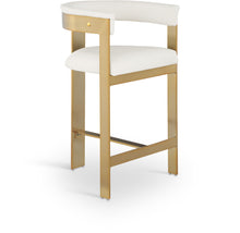 Load image into Gallery viewer, Romeo - Faux Leather Counter Stool With Gold Base (Set of 2)
