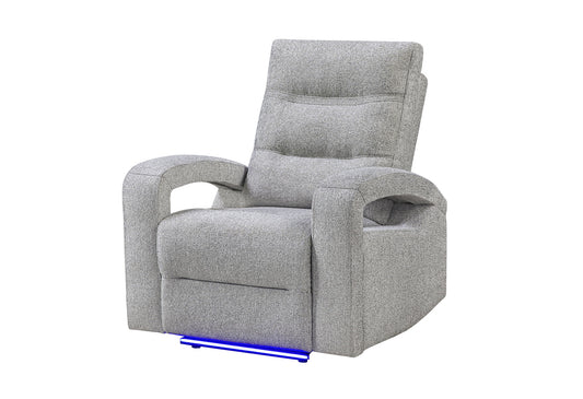 U6611 - Power Recliner With LED - Dark Gray