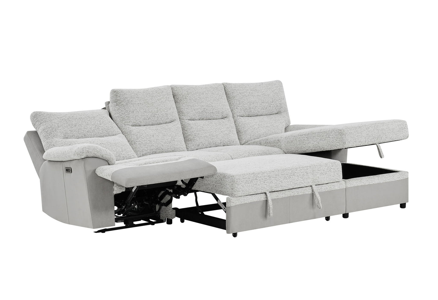 U3822 - Loveseat With Pull Out Bed - Light Gray