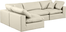 Load image into Gallery viewer, Comfy - 4 Piece Faux Leather Modular Armless Sectional

