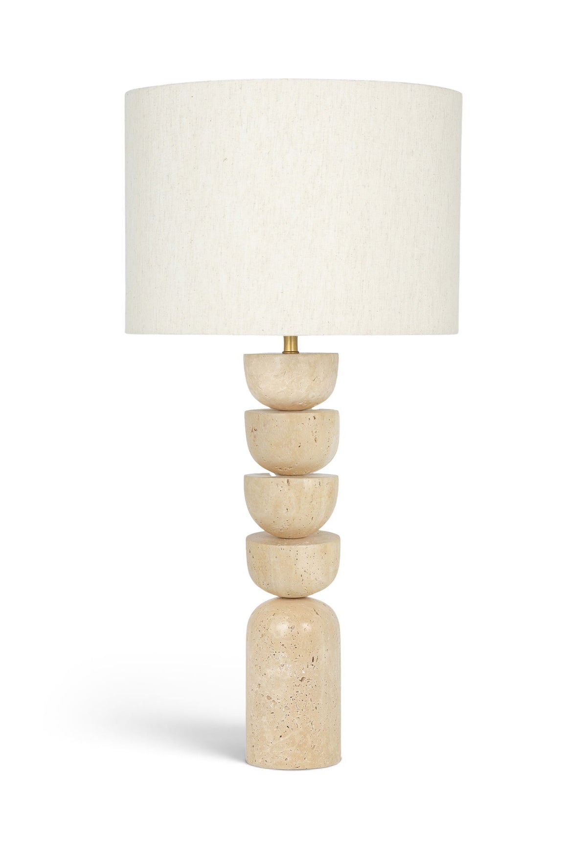 Opus - Linen Textured Fabric And Brass Table Lamp