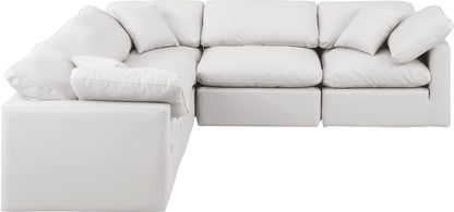Indulge - Faux Leather 5 Piece Modular Corner Sectional