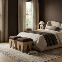 Load image into Gallery viewer, Altair - Fabric Bench - Light Brown Base
