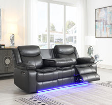 Load image into Gallery viewer, U101 - Power Reclining Sofa With LED Light - Gray
