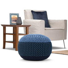 Load image into Gallery viewer, Nikki - Handcrafted Hand Knit Round Pouf

