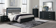 Load image into Gallery viewer, Reid - Queen Bed With LED - Black
