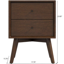 Load image into Gallery viewer, Caroline - Mid-Century Modern Style Night Stand 2 Drawer
