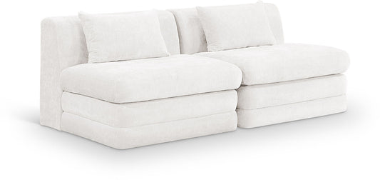 Stellar - 2 Piece 76" Upholstered Modular Armless Loveseat