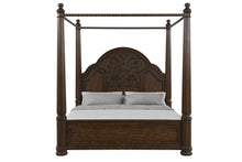 Load image into Gallery viewer, Tuscany - Queen Canopy Bed - Warm Mahogany
