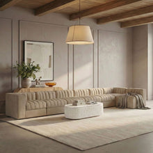 Load image into Gallery viewer, Rummi - Velvet Performance Fabric Upholstered 7 Piece Modular Sectional, L-Shaped (Right)
