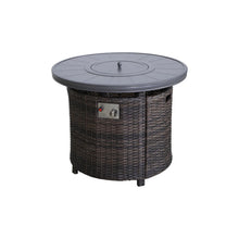 Load image into Gallery viewer, Outdoor Fire Pit Table With Lid - Espresso

