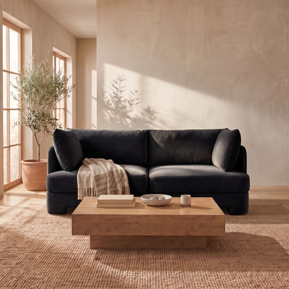 Hammond - Velvet Performance Fabric Upholstered 2 Piece Loveseat