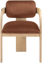 Load image into Gallery viewer, Cedra - Velvet Performance Fabric Upholstered Dining Chair (Set of 2) - Cognac
