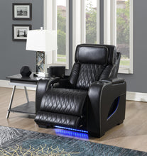 Load image into Gallery viewer, U70 - Power Reclining With Power Headrest, Massage, Heat, Ambient Lighting, Storage Arms / USB - Black
