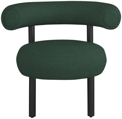 Bordeaux - Boucle Fabric Accent Chair With Black Legs