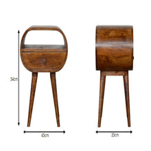 Load image into Gallery viewer, Circular Open Bedside Nightstand

