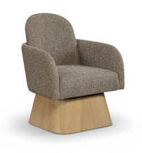 Load image into Gallery viewer, Marlowe - Linen Textured Fabric Upholstered Swivel Accent Chair - Stained Natural
