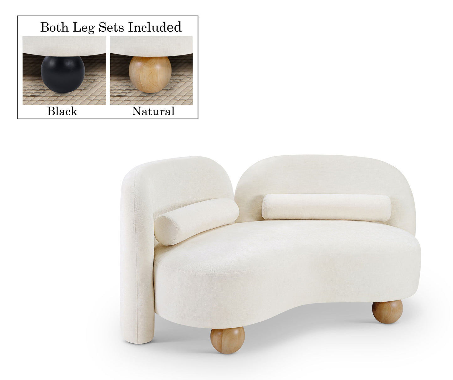 Daphne - Chenille Loveseat