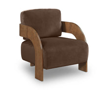 Load image into Gallery viewer, Cedra - Velvet Performance Fabric Upholstered Accent Chair - Brown Frame
