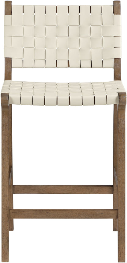 Entwine - Vegan Leather Upholstered Counter Stool - Painted Brown