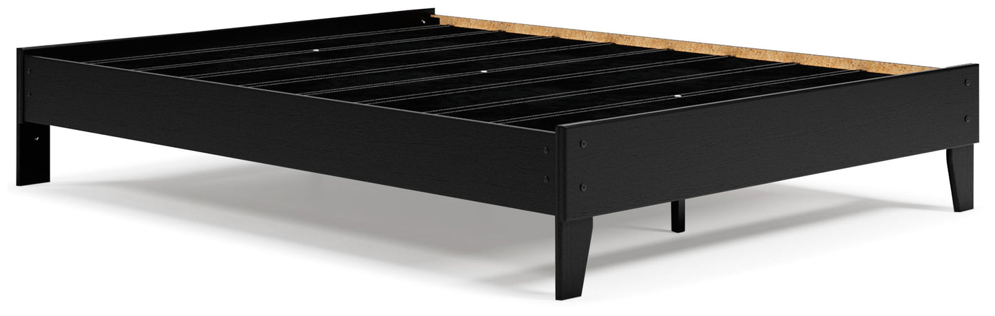 Finch - Queen Platform Bed - Black