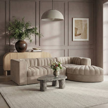 Load image into Gallery viewer, Rummi - Velvet Performance Fabric Upholstered 4 Piece Modular Sectional, With Reverse Corner Chair
