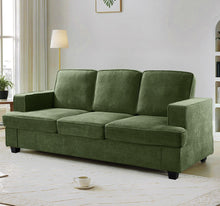 Load image into Gallery viewer, Modern Sofa, Comfortable 3 Seater Couch With Deep Seating, Loose Back Cushions, Wide Arms
