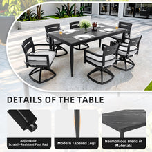 Load image into Gallery viewer, Outdoor Modern Patio Dining Table, Post Tapered Legs, Weatherproof &amp; Rust Free

