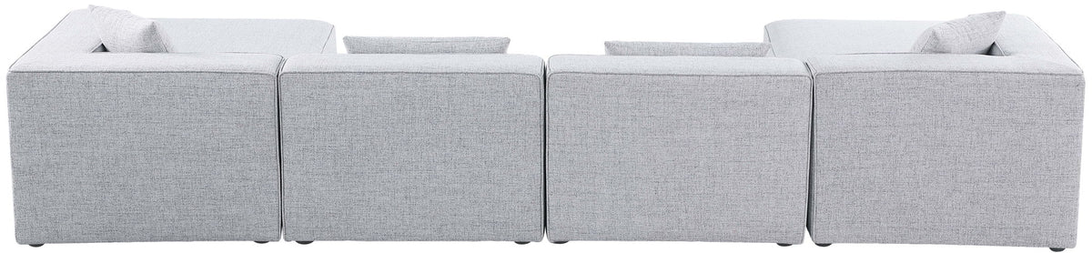 Cube - Linen 6 Piece Modular Double Chaise Sectional
