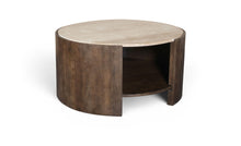 Load image into Gallery viewer, Solstice - Travertine And Mango Wood Table
