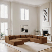 Load image into Gallery viewer, Shaggy - Fabric 7 Piece Modular U-Shaped Sectional With Ottoman
