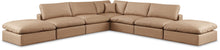 Load image into Gallery viewer, Comfy - 7 Piece Faux Leather Modular Corner Sectional - Tan

