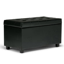 Load image into Gallery viewer, Cosmopolitan - Storage Ottoman - Midnight Black
