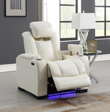 Load image into Gallery viewer, U94 - LED Power Reclining With Power Headrest Chair - White
