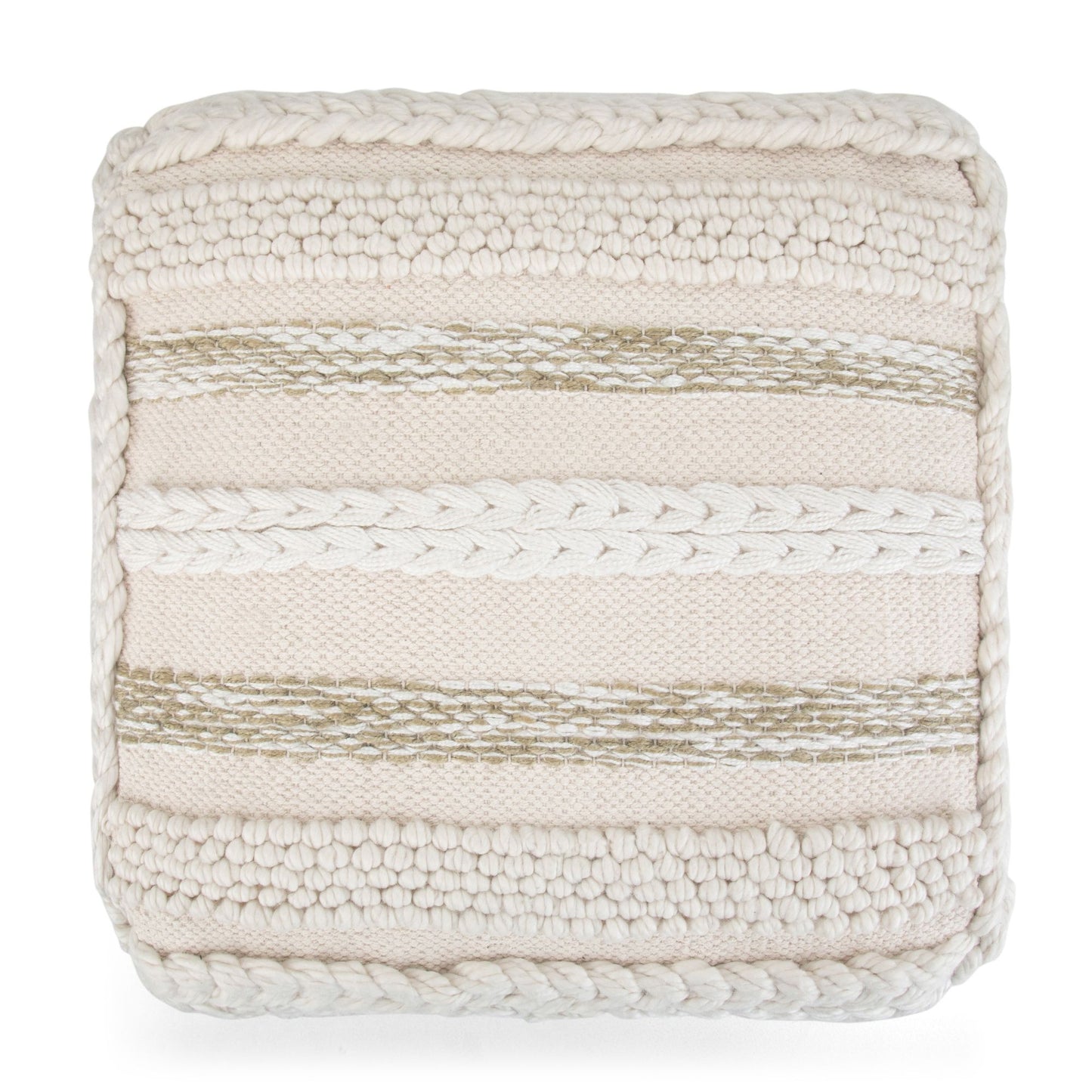 Sommer - Square Pouf - Off White
