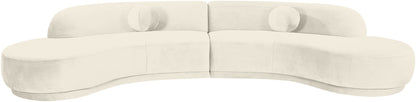 Avra - 146" Velvet Performance Fabric Upholstered Sectional