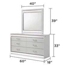 Load image into Gallery viewer, Glam - 6 Drawer Dresser With LED Lighting (Includes Dresser Only) - White
